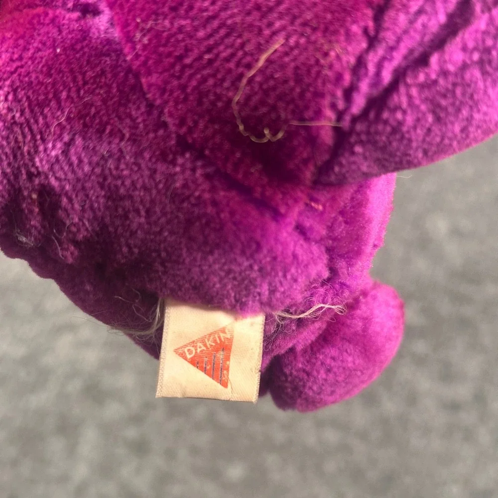 Vintage Dakin Dino Plush The Flintstones Purple Dinosaur Hanna-Barbera 8 Inch